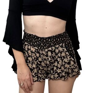 Free People Shorts Bloomers Floral Bubble Hem Boho Festival Balloon Size Small